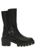 Black Calfskin Ankle Boots