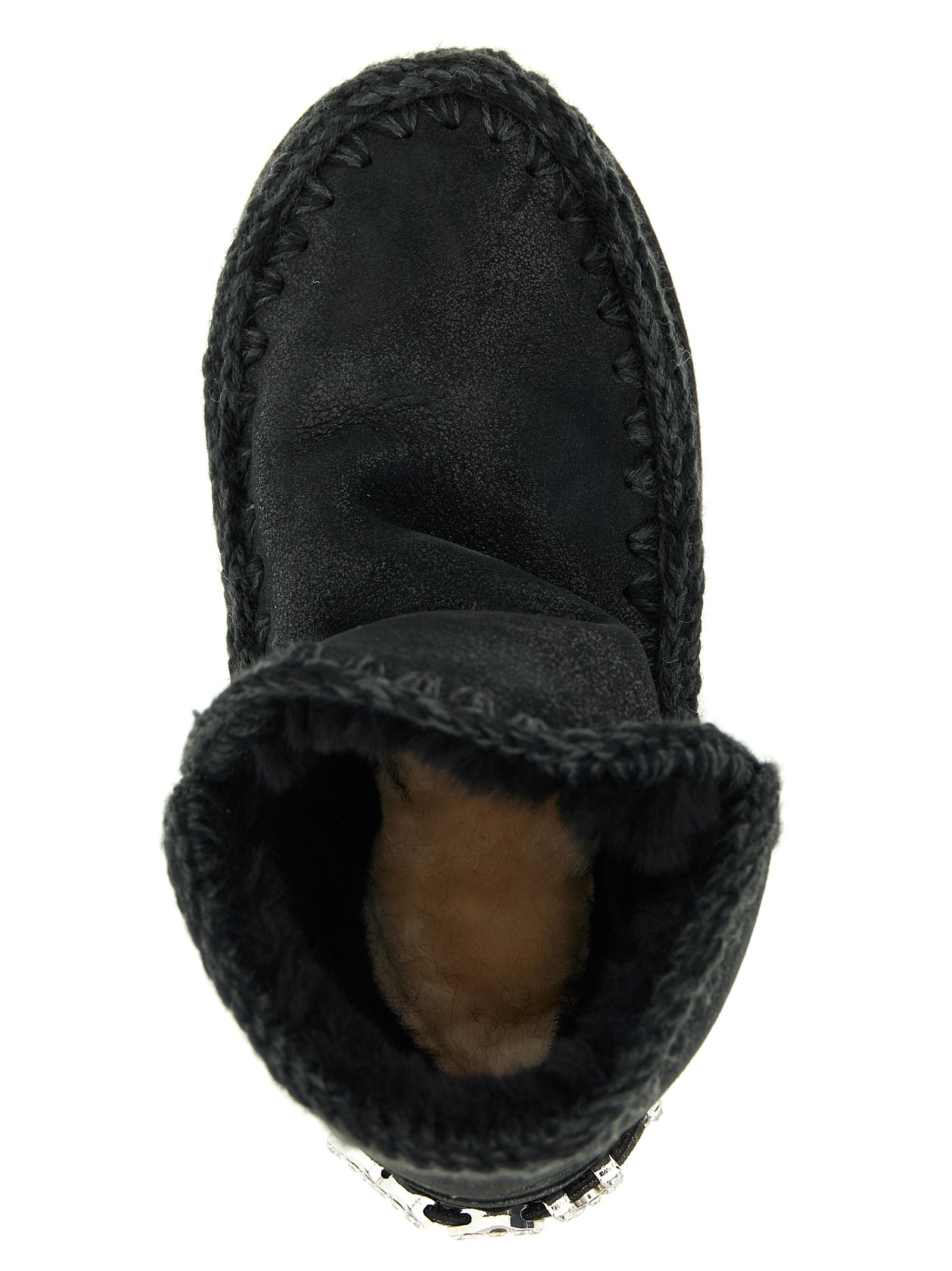 Black Lamb Leather Ankle Boots