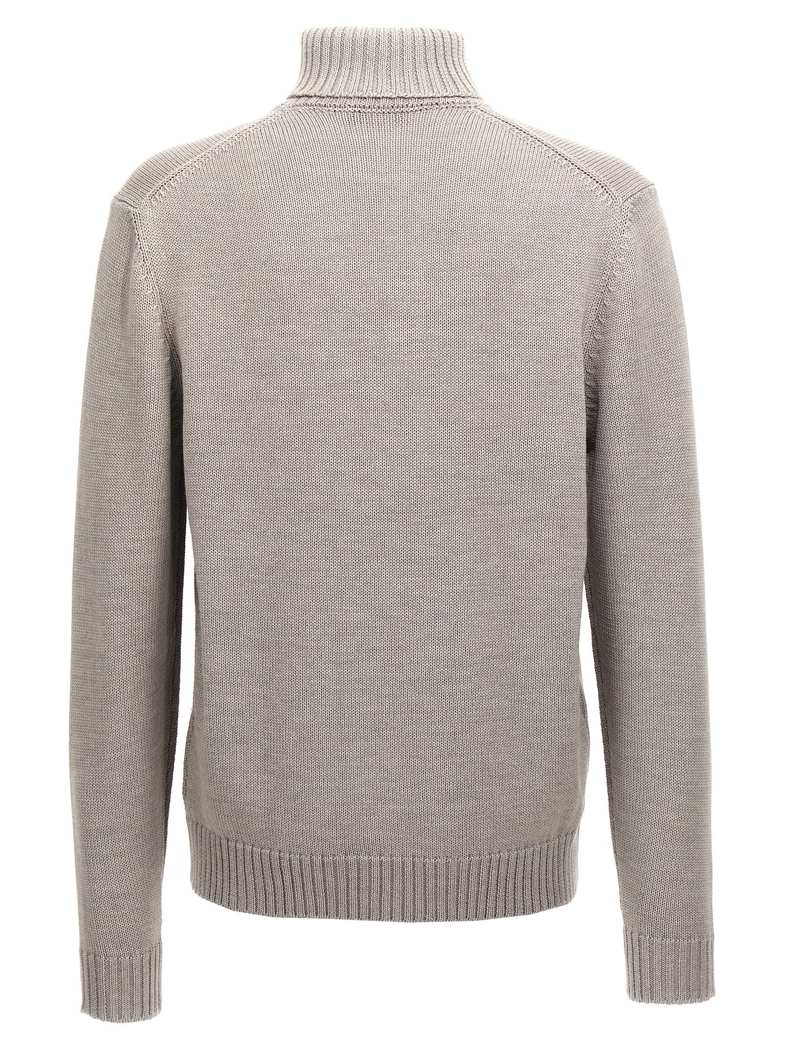 Gray Virgin Wool Cardigan