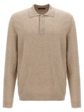 Beige Virgin Wool Polo Shirt