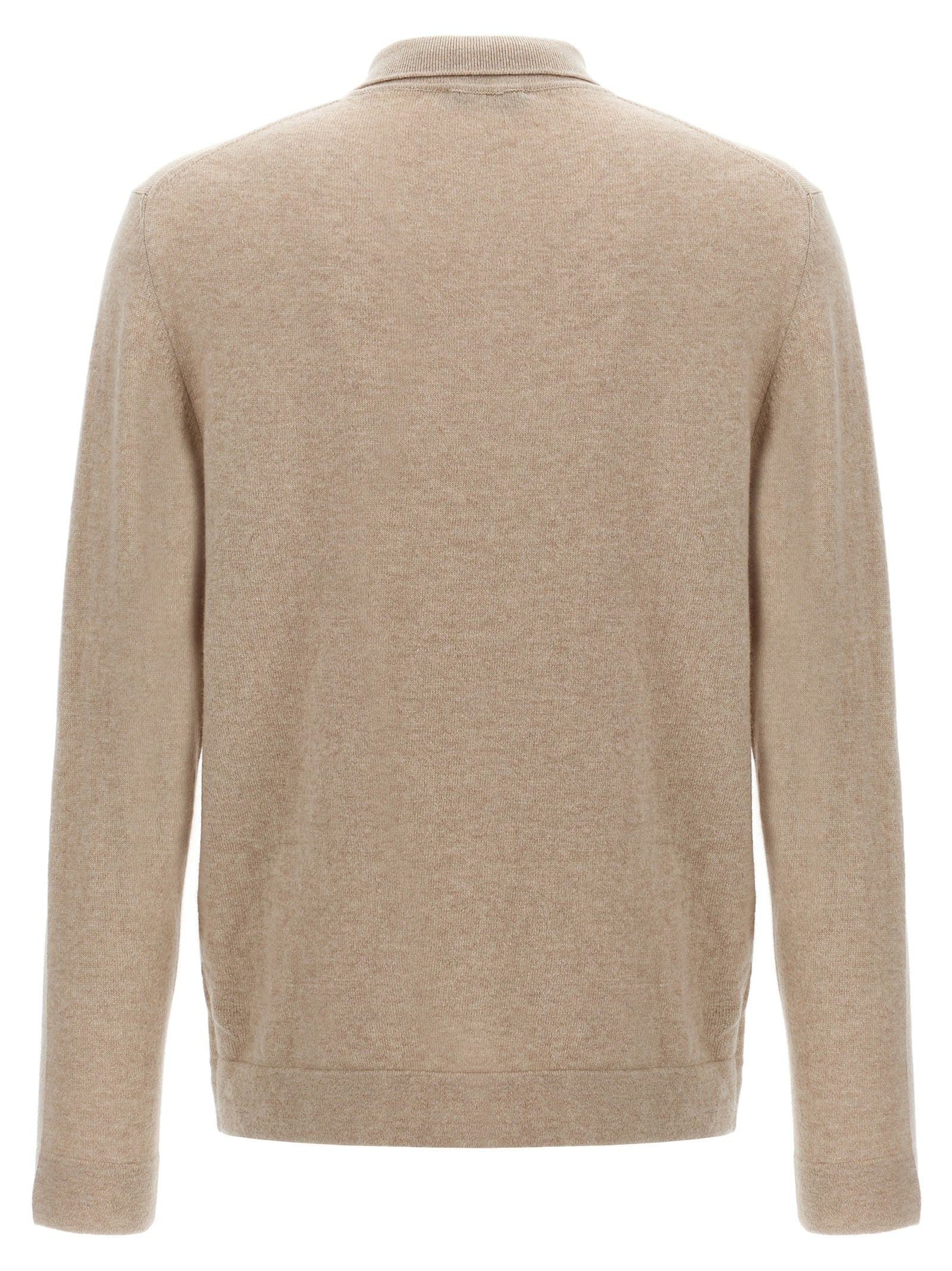 Beige Virgin Wool Polo Shirt