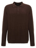 Brown Virgin Wool Polo Shirt