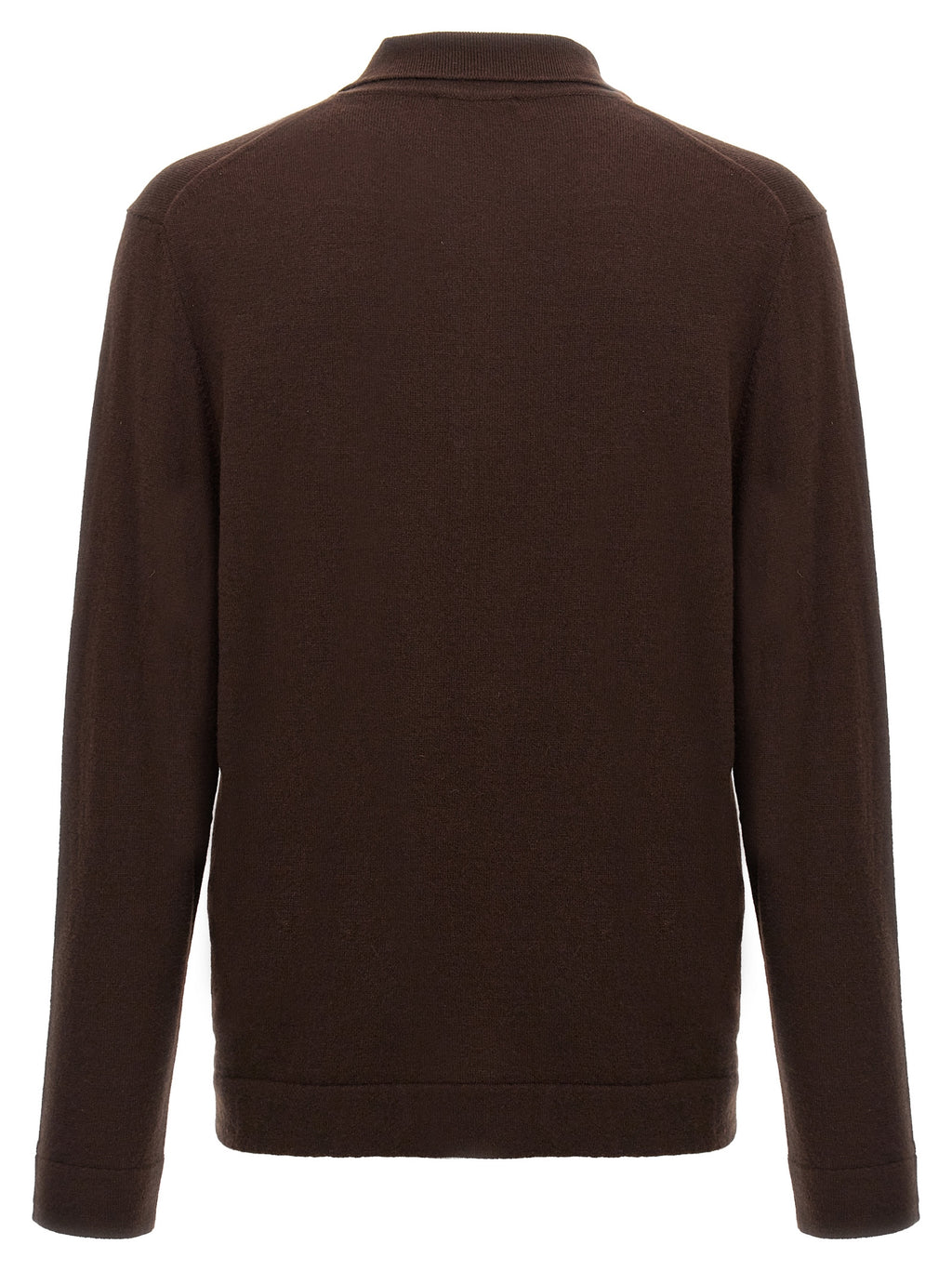 Brown Virgin Wool Polo Shirt