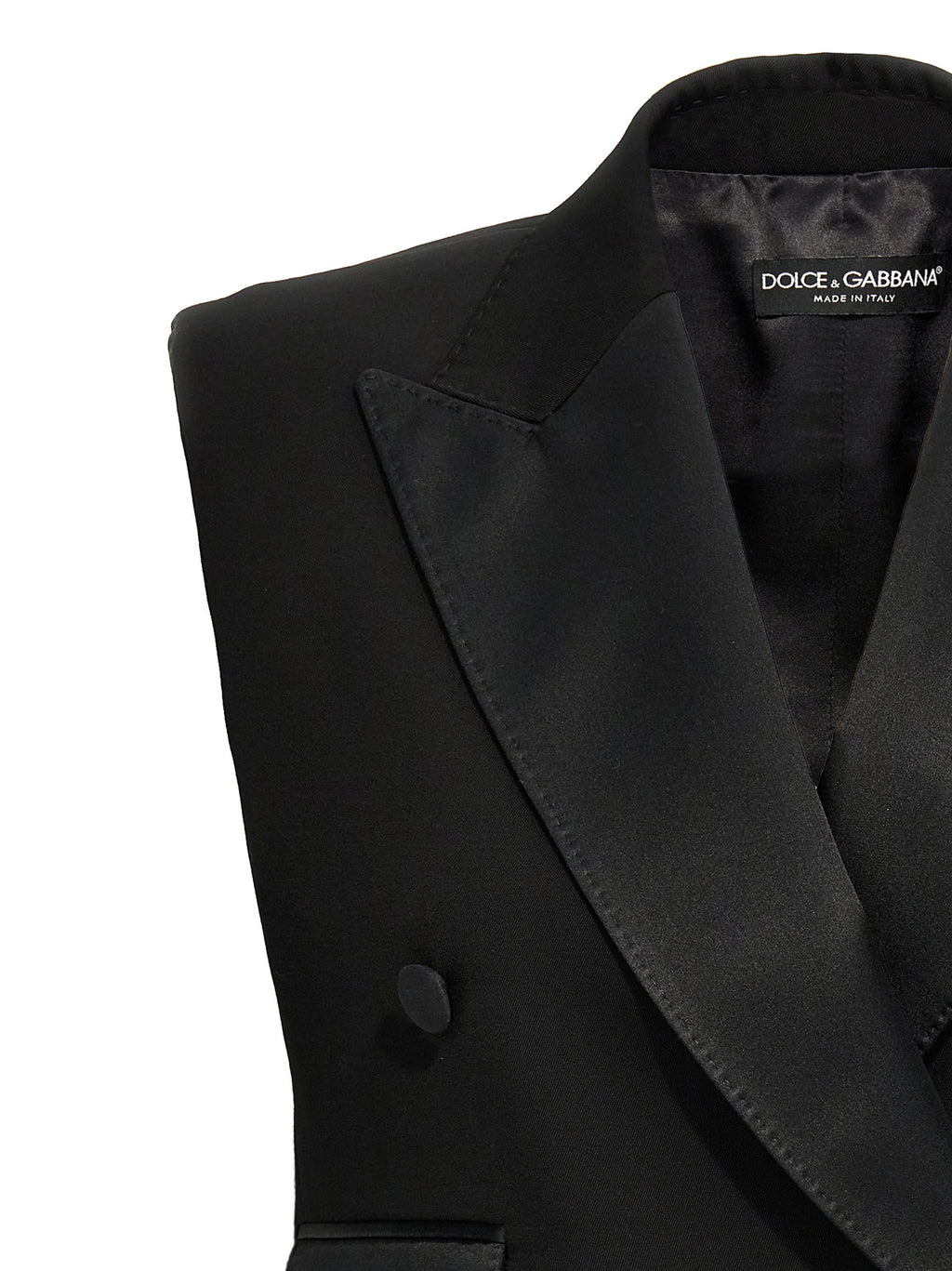 Black Silk Sleeveless Jacket
