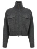 Gray Cashmere Cardigan
