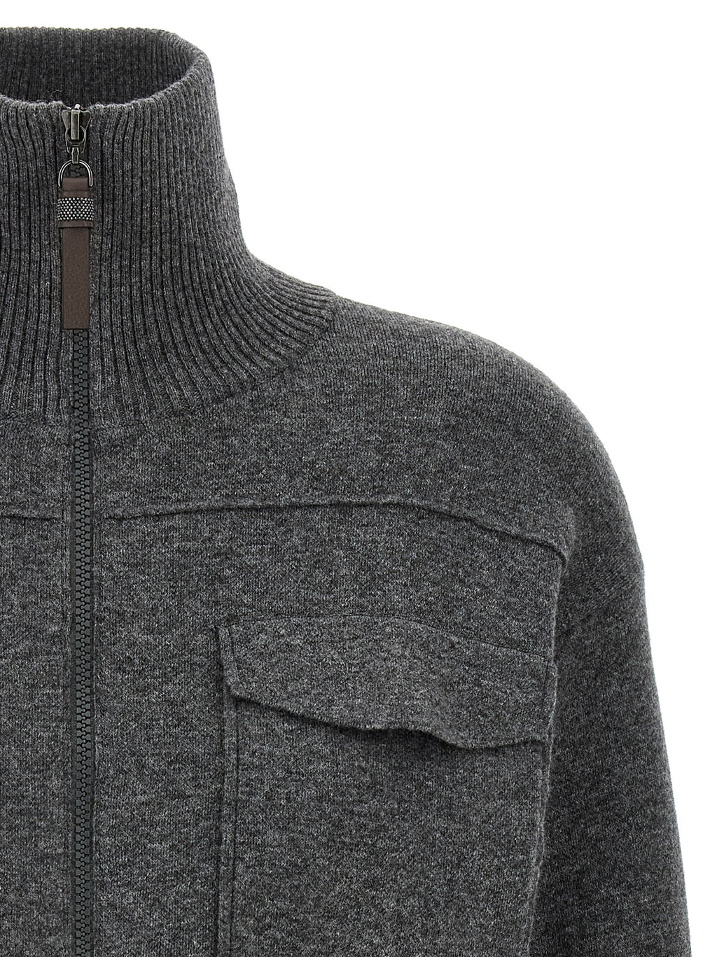 Gray Cashmere Cardigan
