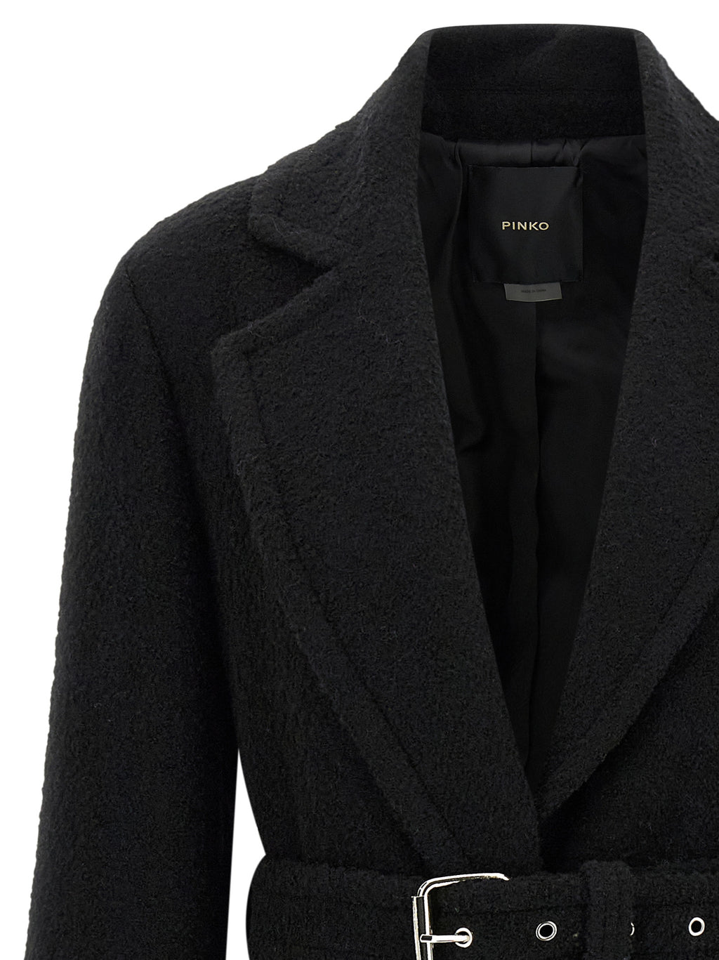 Black Polyester Coat