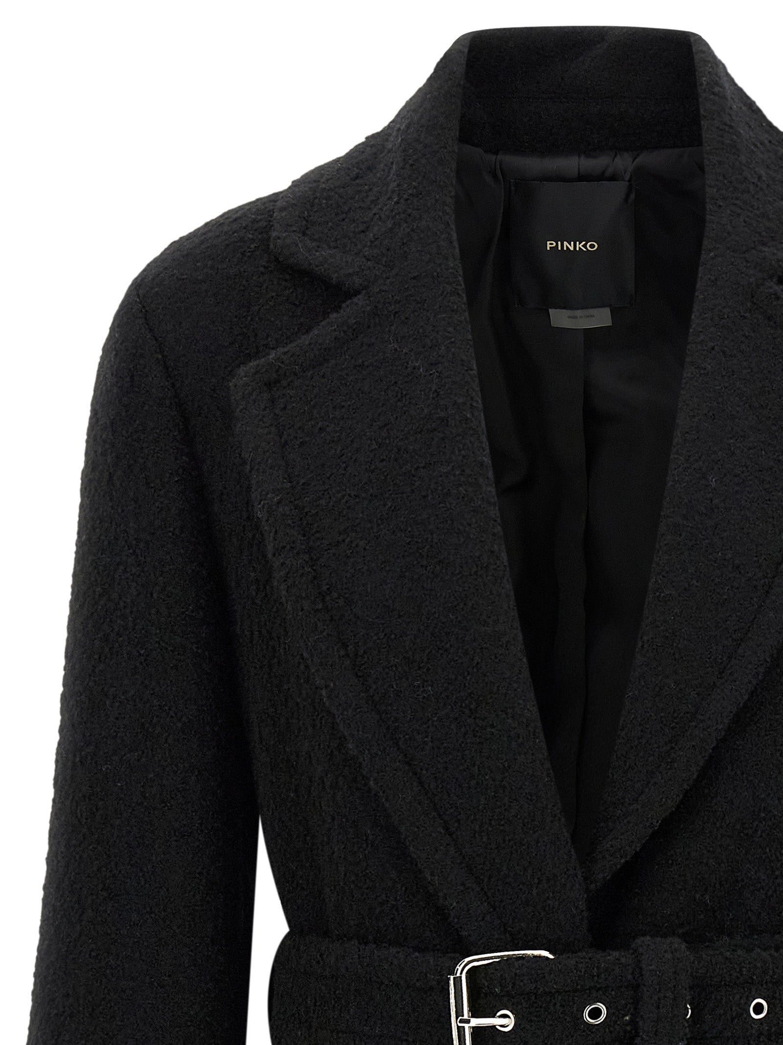 Black Polyester Coat