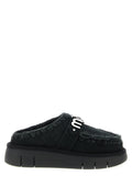 Black Lamb Leather Clogs