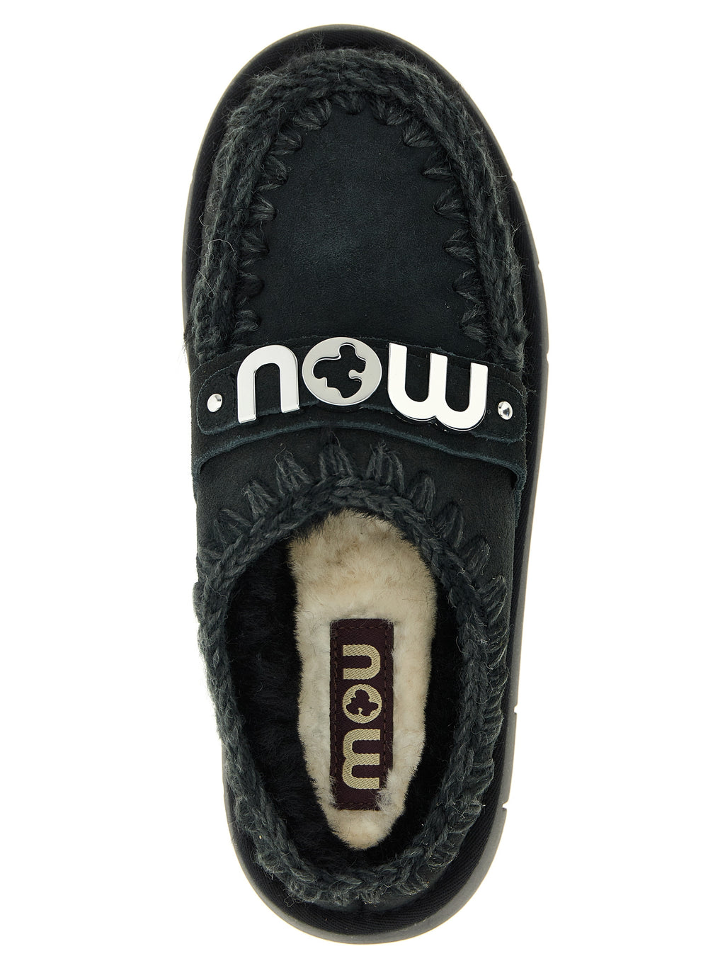 Black Lamb Leather Clogs