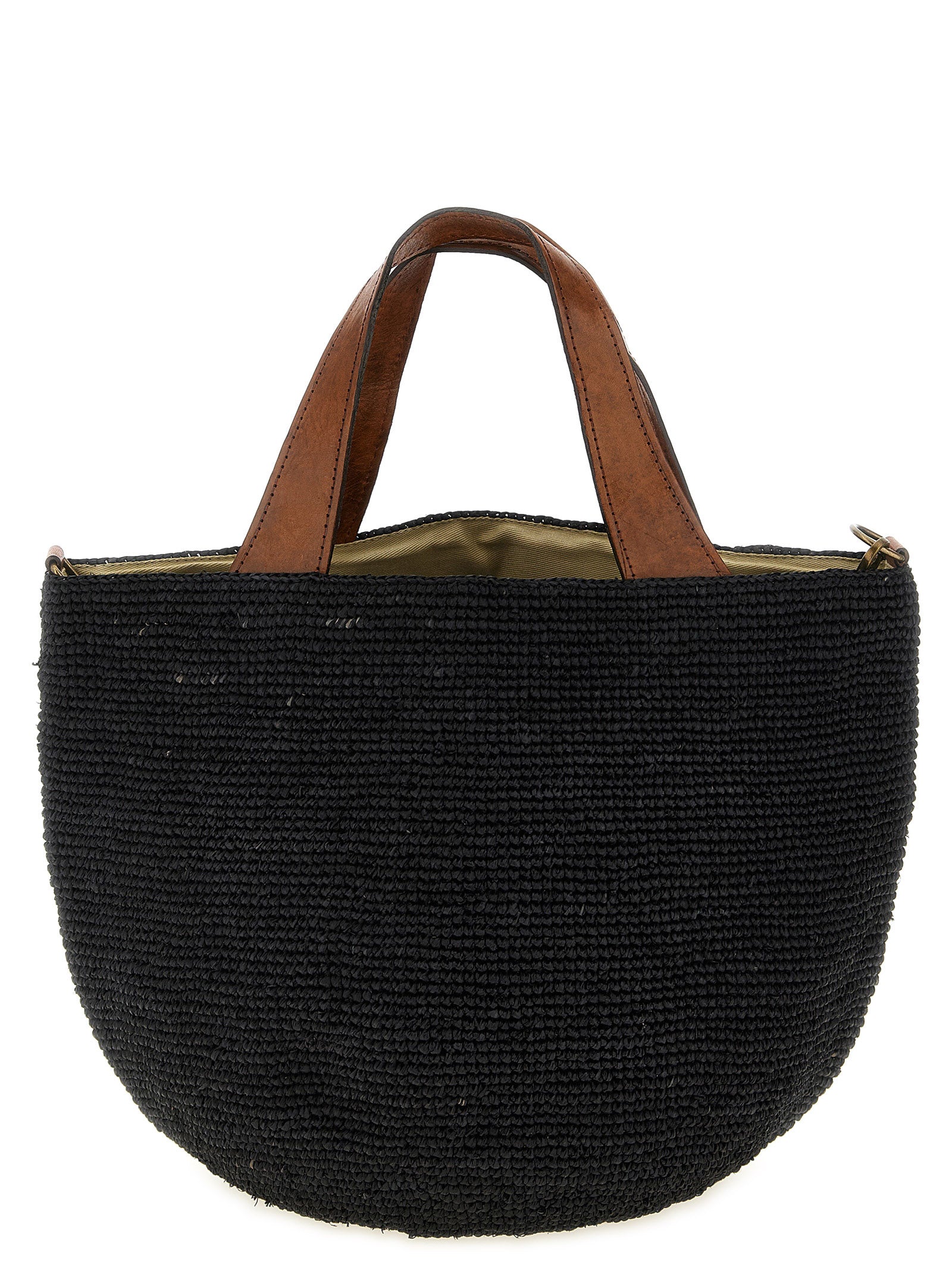 Black Raffia Handbag