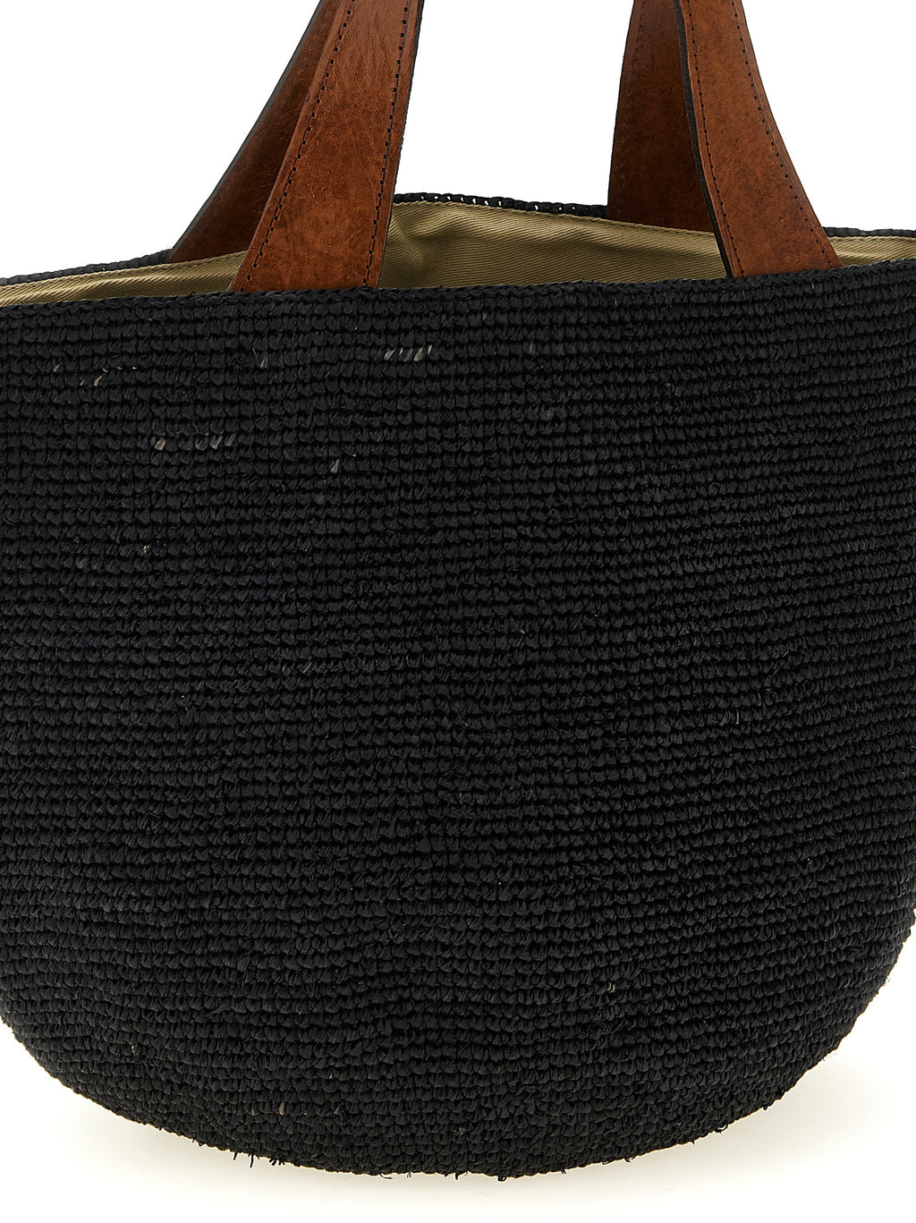 Black Raffia Handbag