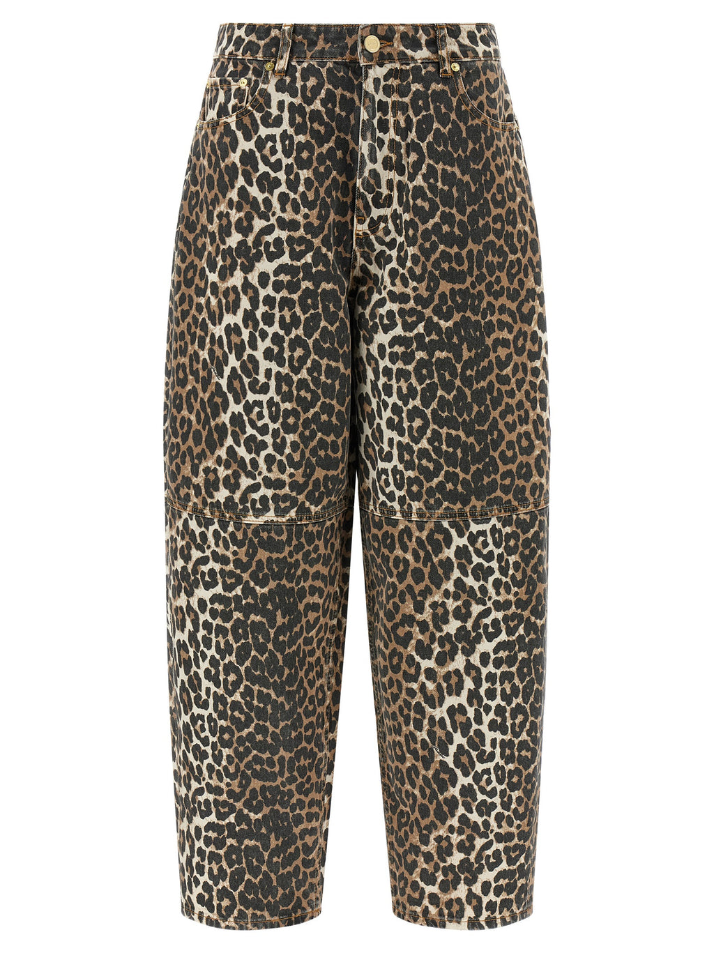 Brown Organic Cotton Cropped Jeans