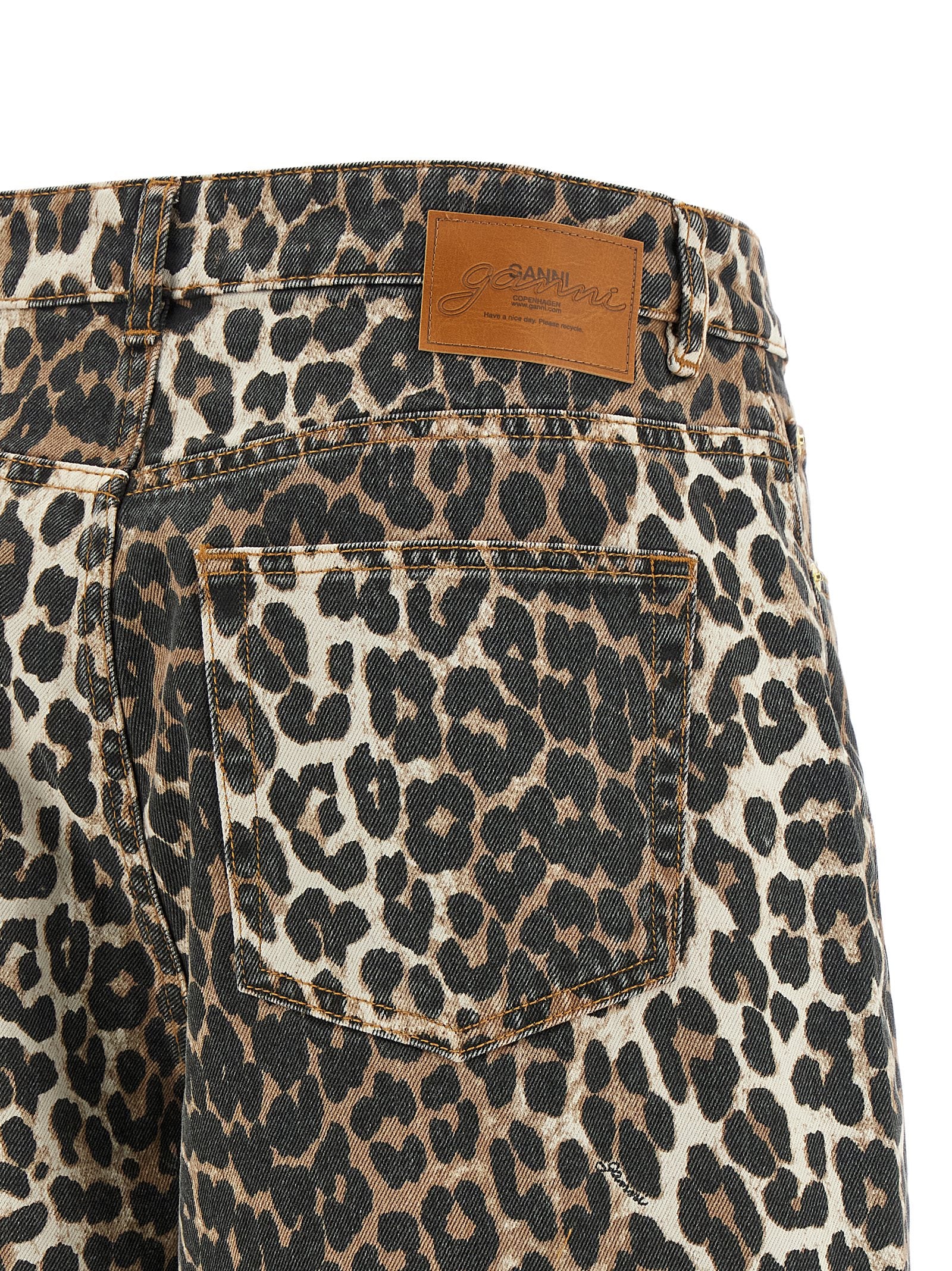 Brown Organic Cotton Cropped Jeans