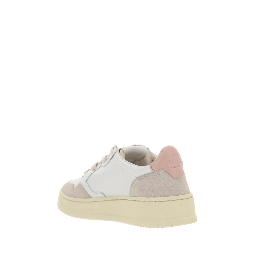 White Calf Leather Bos Taurus Athletic Sneakers