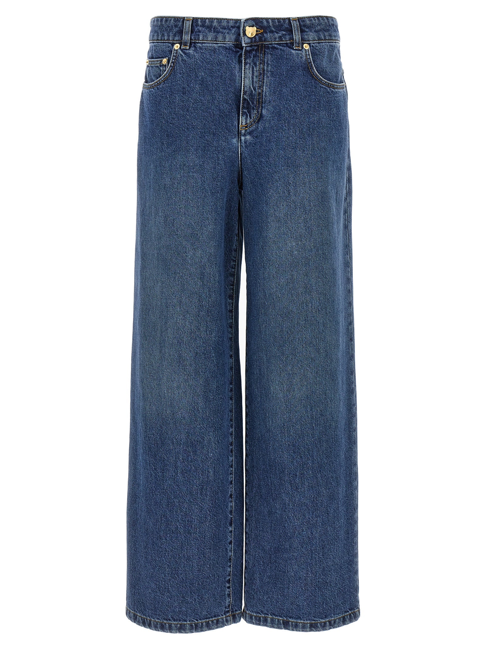 Blue Cotton Relaxed Fit Jeans