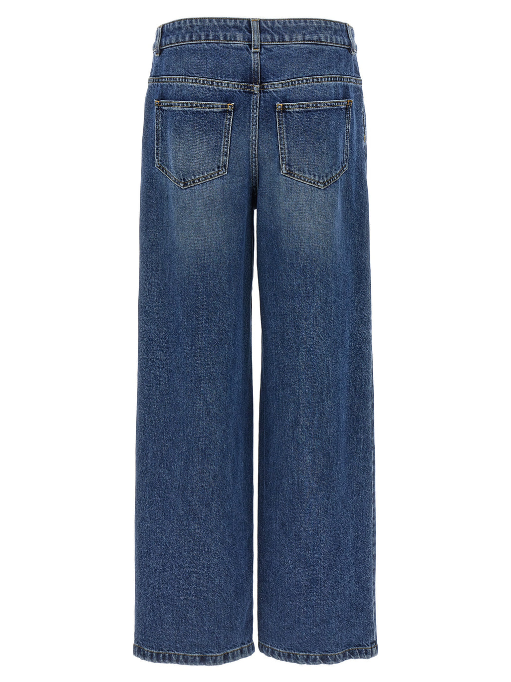 Blue Cotton Relaxed Fit Jeans