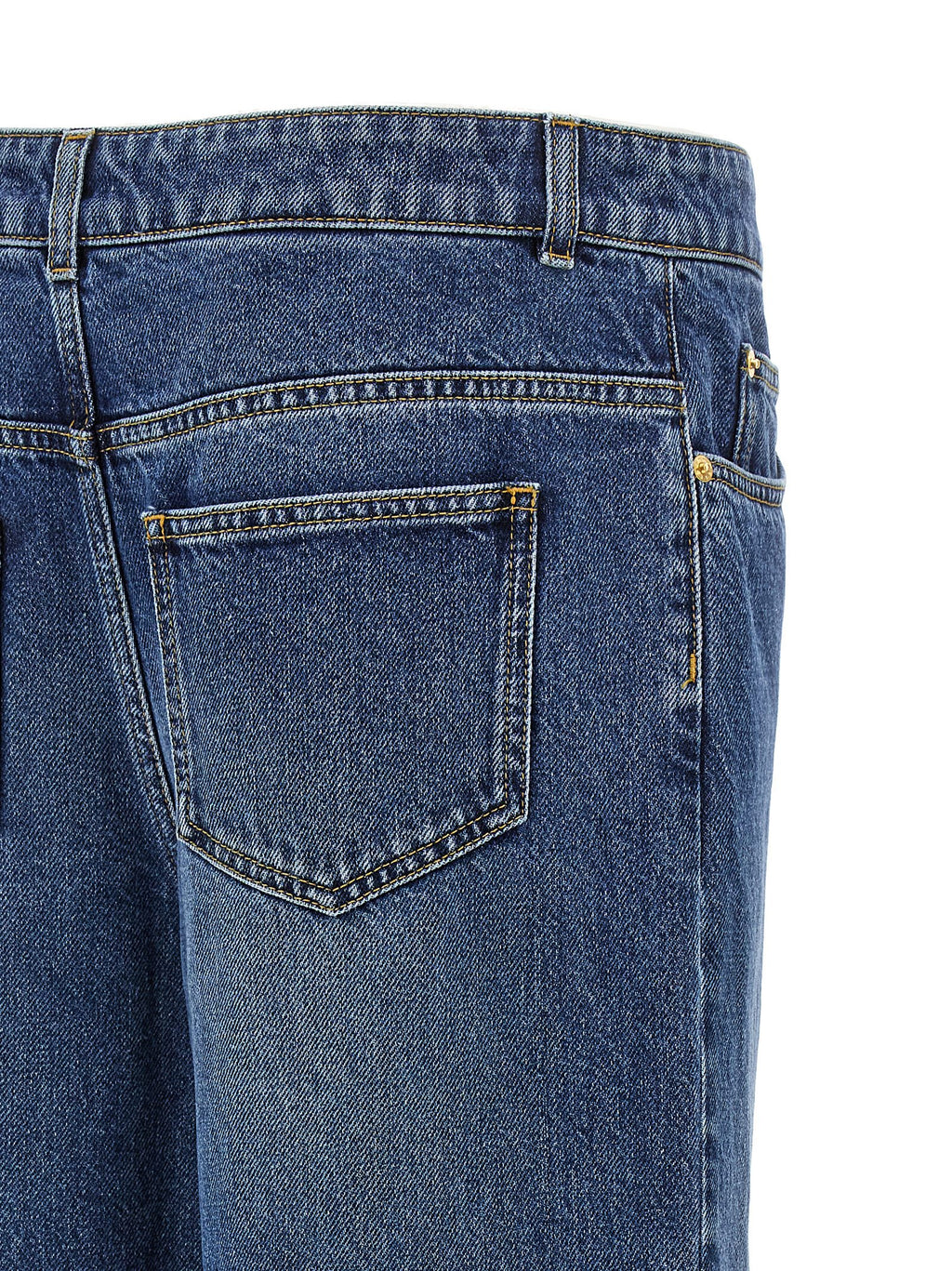 Blue Cotton Relaxed Fit Jeans