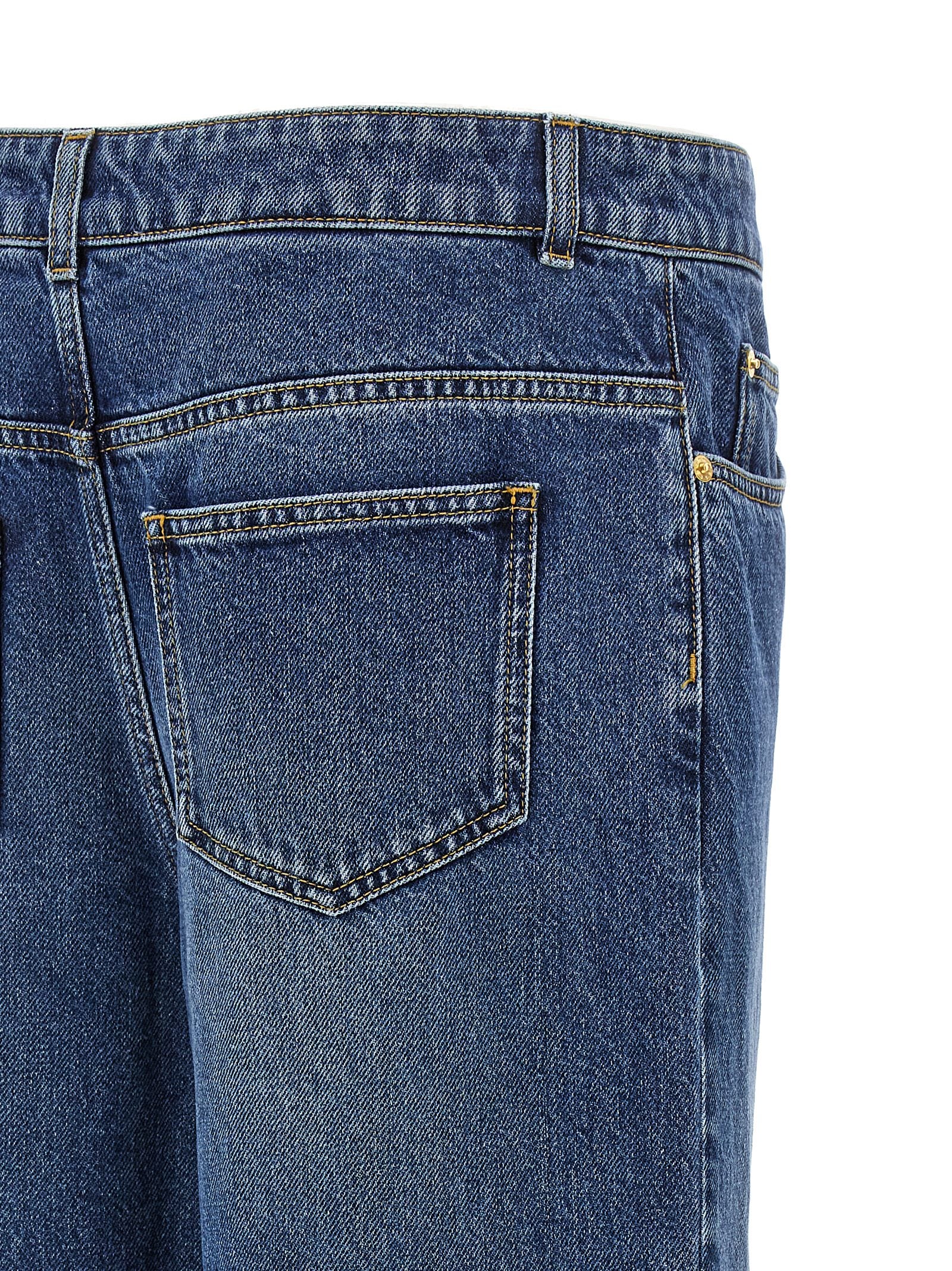 Blue Cotton Relaxed Fit Jeans