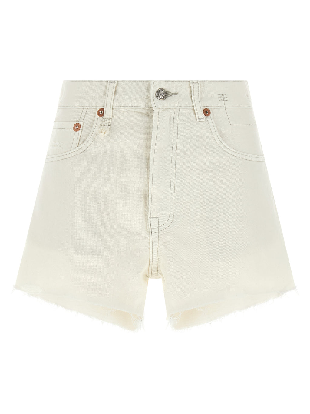 White Cotton Bermuda Shorts