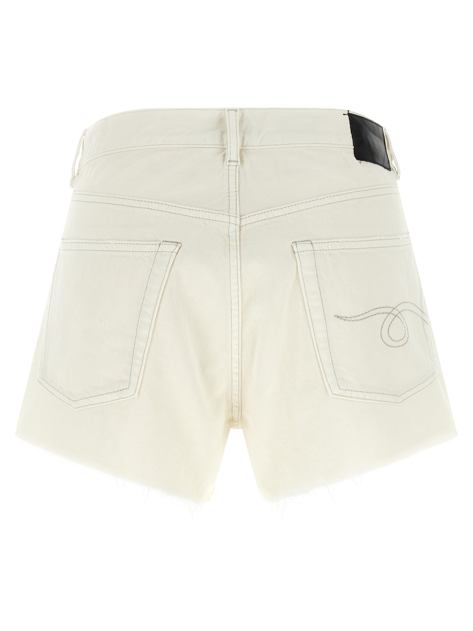 White Cotton Bermuda Shorts