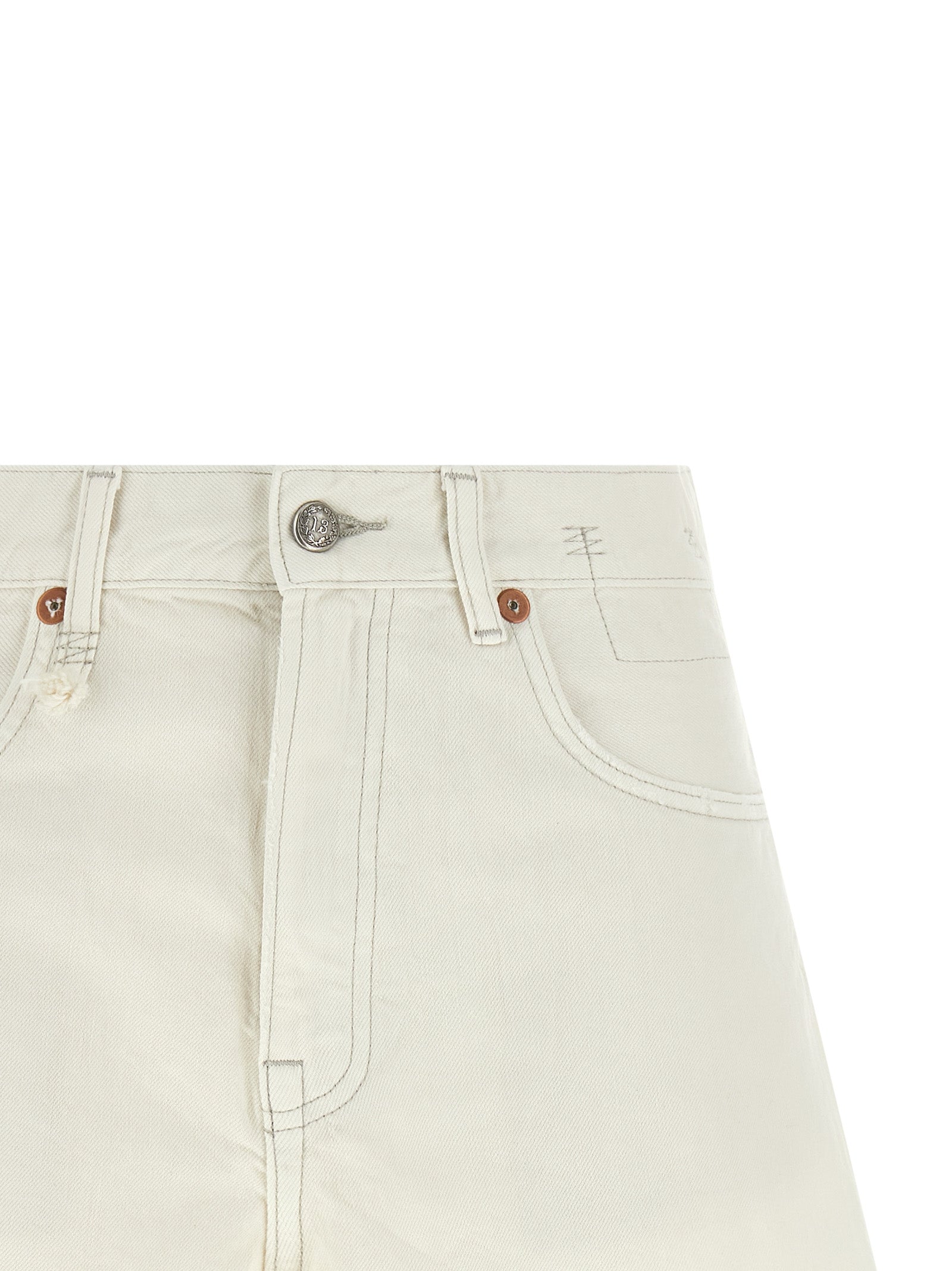 White Cotton Bermuda Shorts