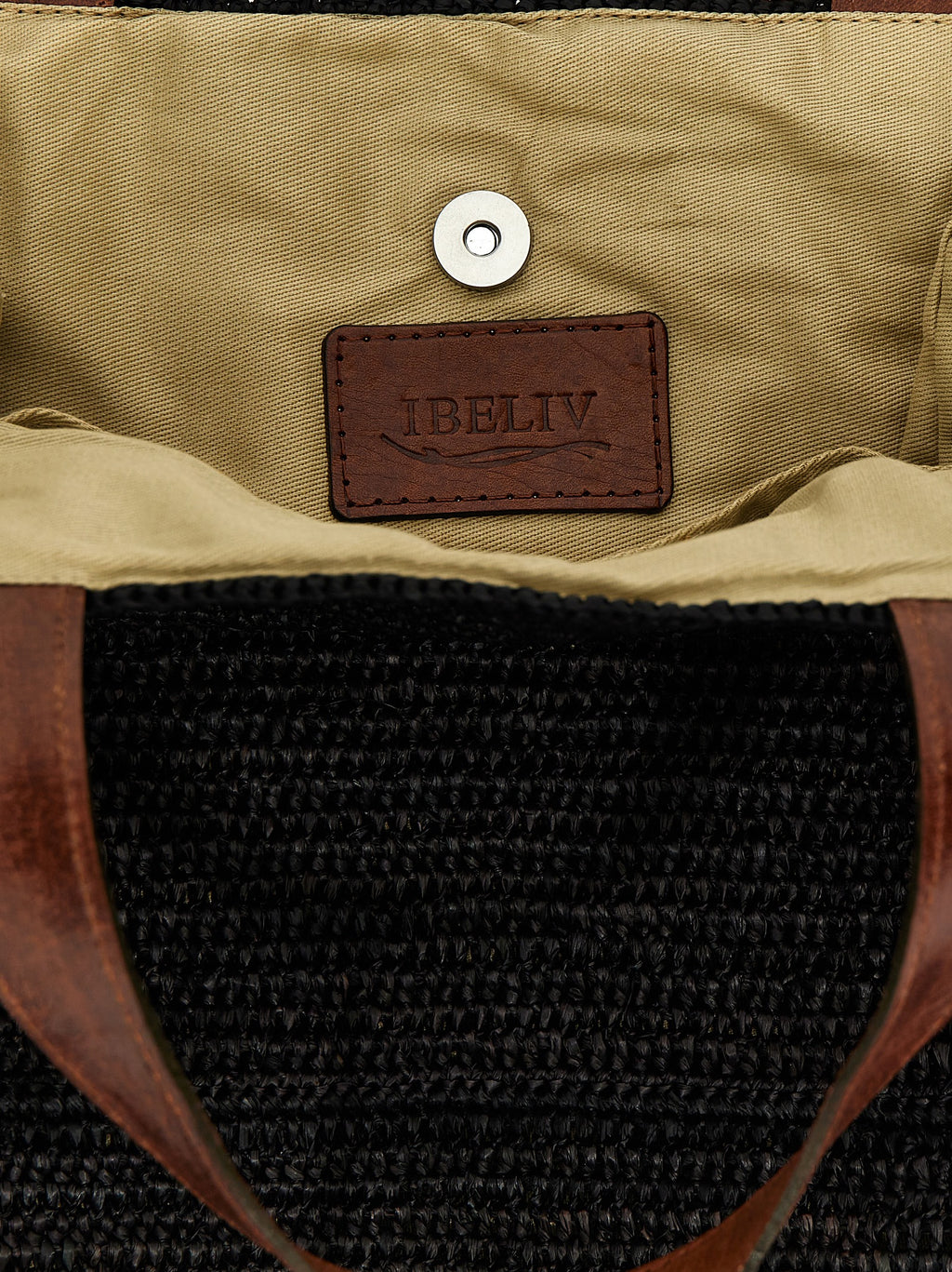 Black Raffia Handbag