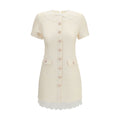 Beige Polyester Casual Dress