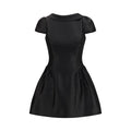 Black Polyester Casual Dress