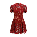 Bordeaux Polyester Cocktail Dress