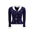 Blue Polyamide Cardigan