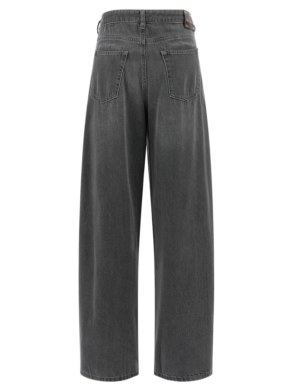 Gray Cotton Cropped Jeans