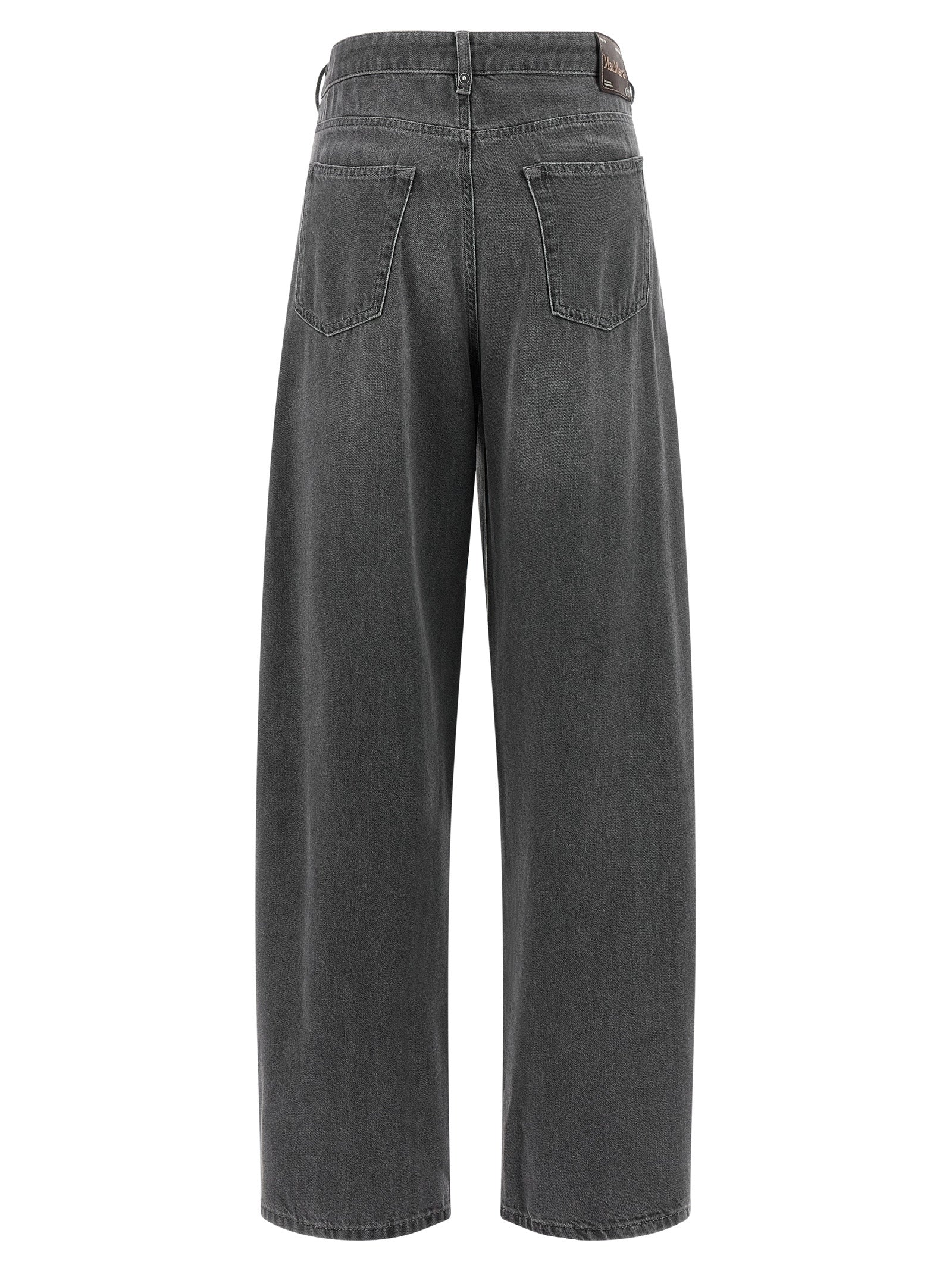 Gray Cotton Cropped Jeans