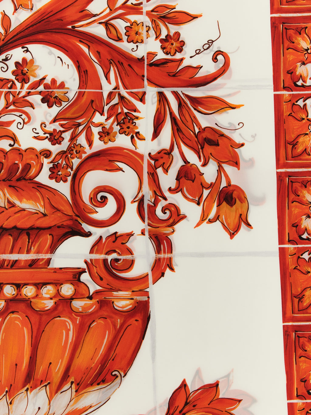 Orange Silk Umbrella