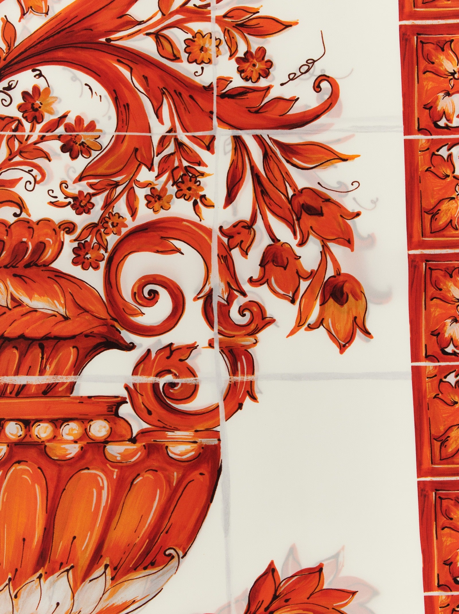 Orange Silk Umbrella