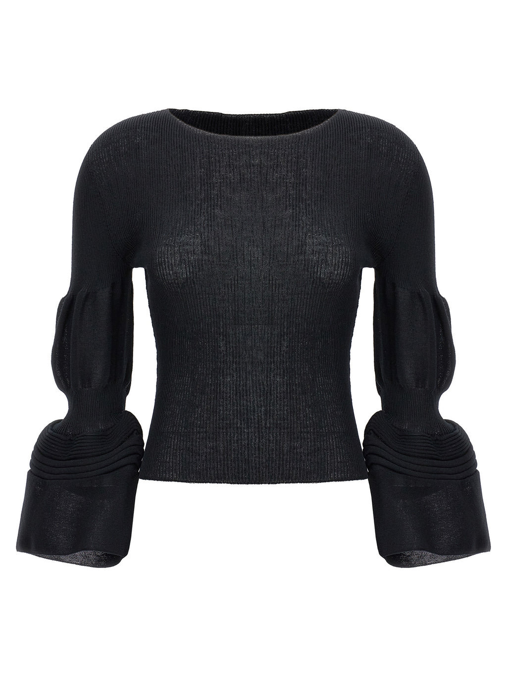 Black Polyester Sweatshirt