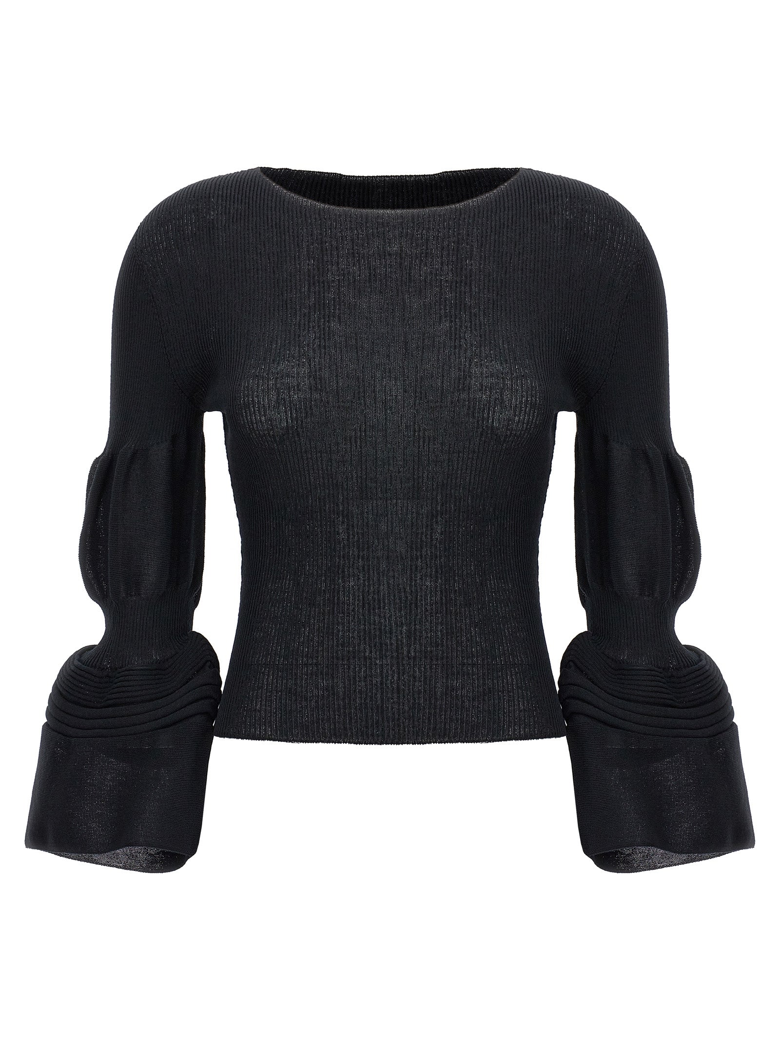 Black Polyester Sweatshirt