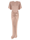 Multicolor Polyester Long Dress