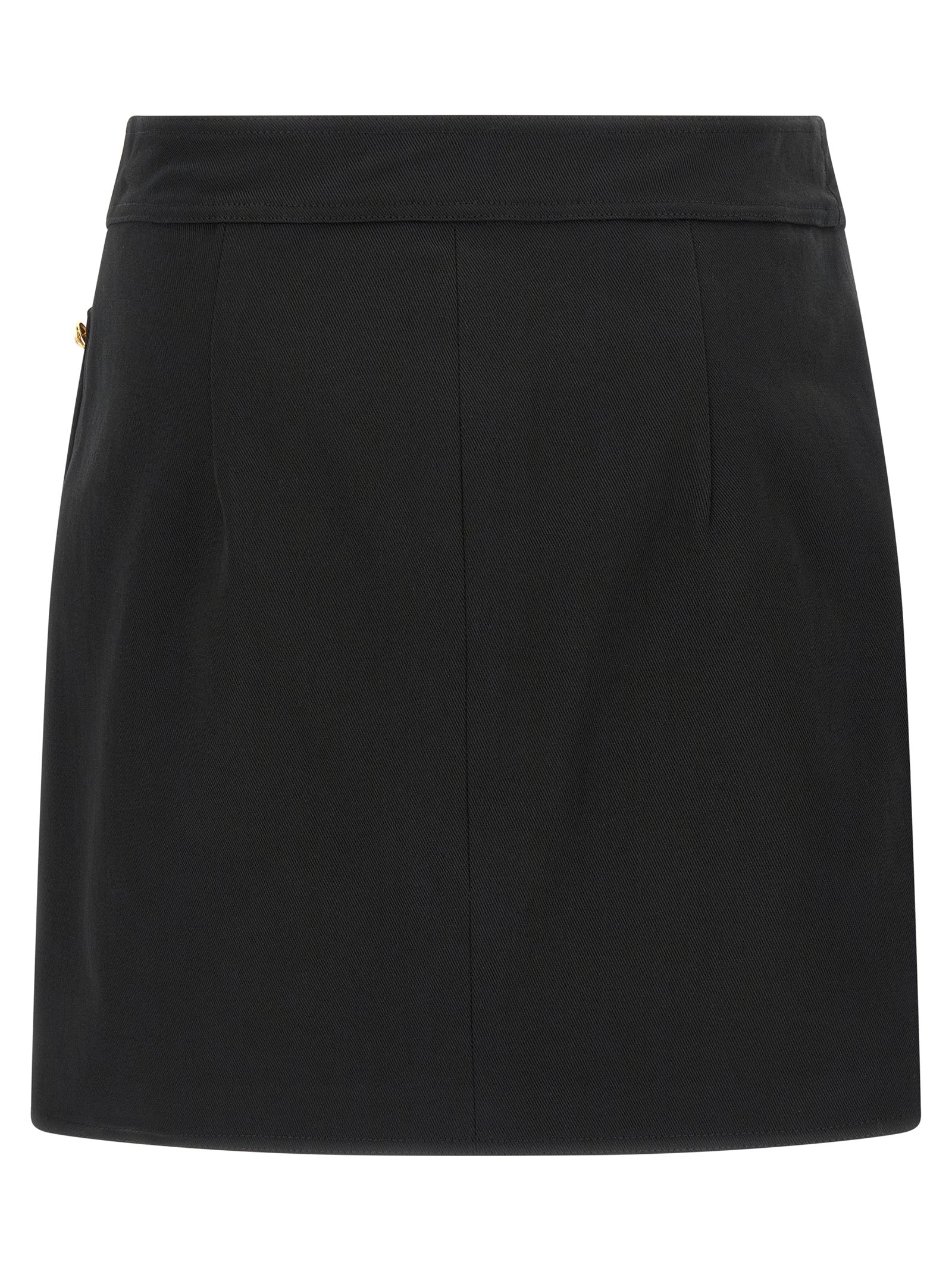 Black Cotton Long Skirt