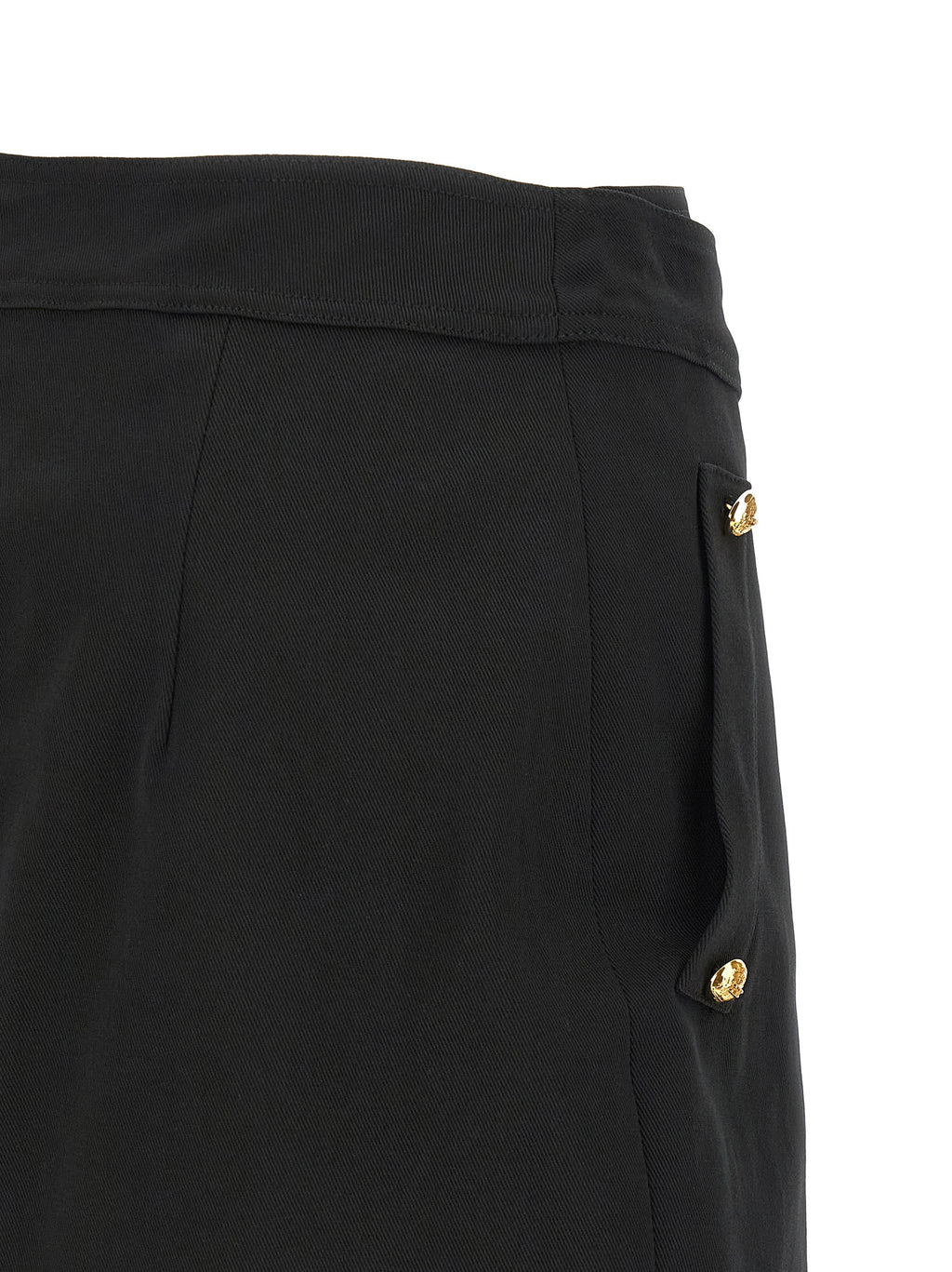 Black Cotton Long Skirt