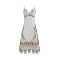 Multicolor Linen Casual Dress