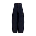 Blue Cotton Cargo Pants