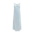 Blue Viscose Casual Dress