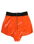 Orange Polyester Logo High Waist Girdle Underwear