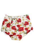 White Nylon Floral High Waisted Girdle Underwear