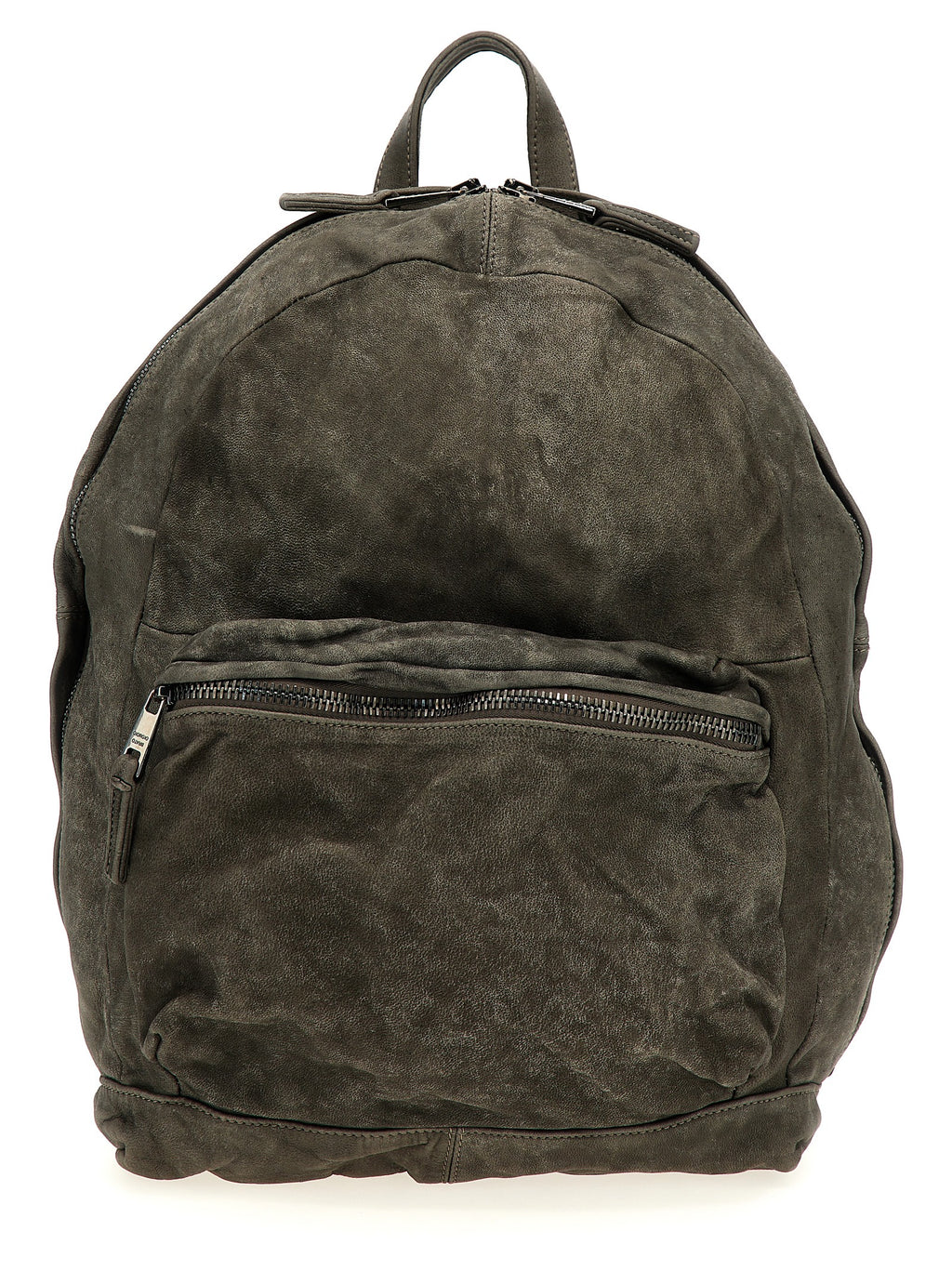 Gray Lamb Leather Backpack