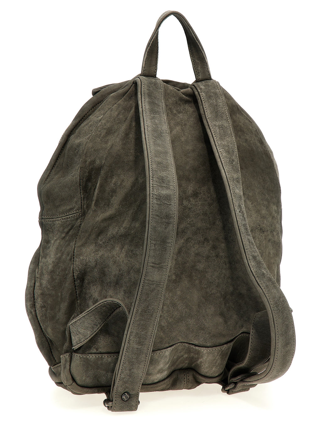 Gray Lamb Leather Backpack