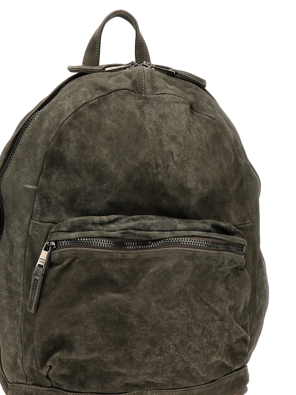 Gray Lamb Leather Backpack