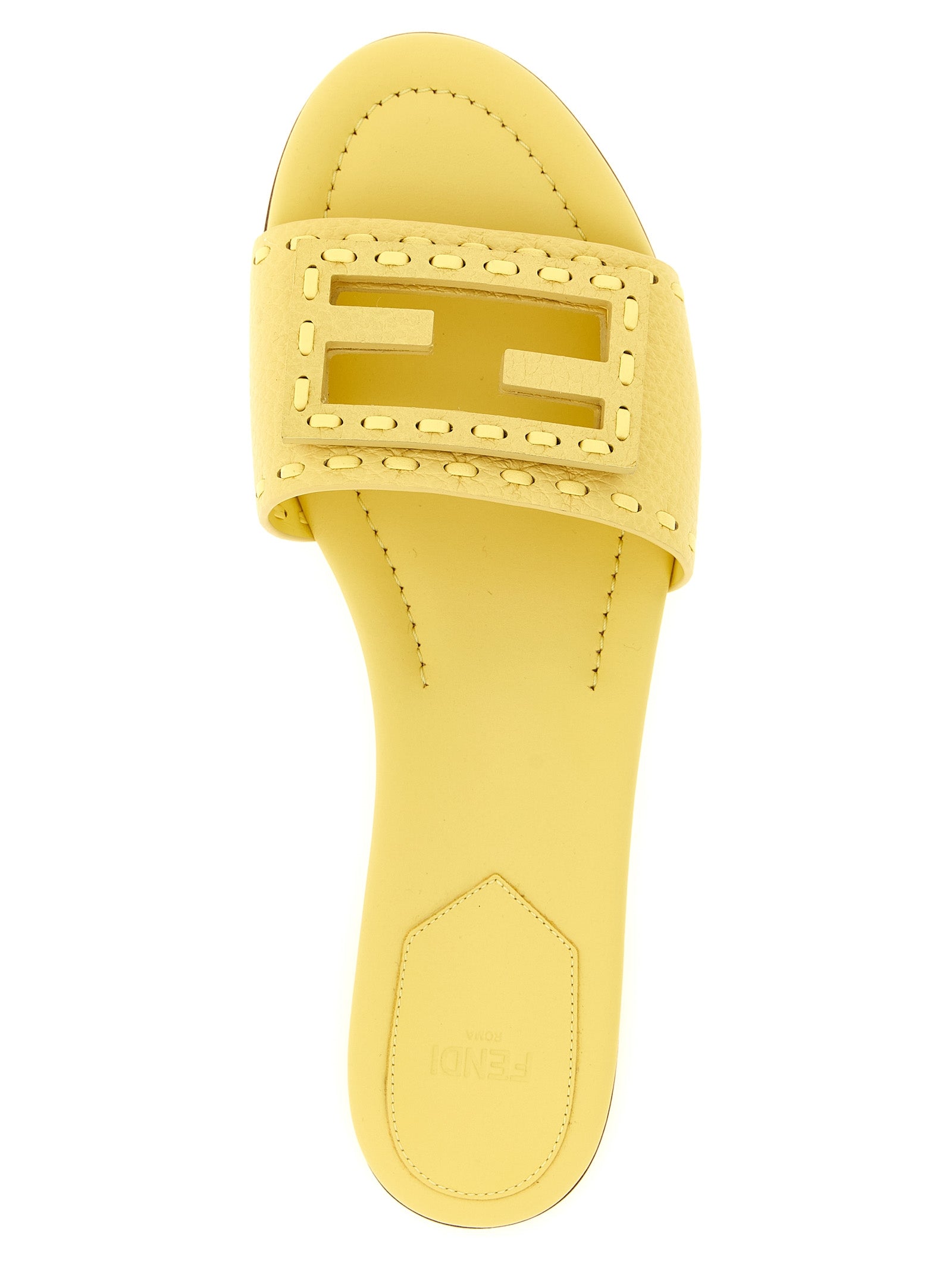 Bicolor Calfskin Slides