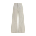 White Cotton Relaxed Fit Jeans